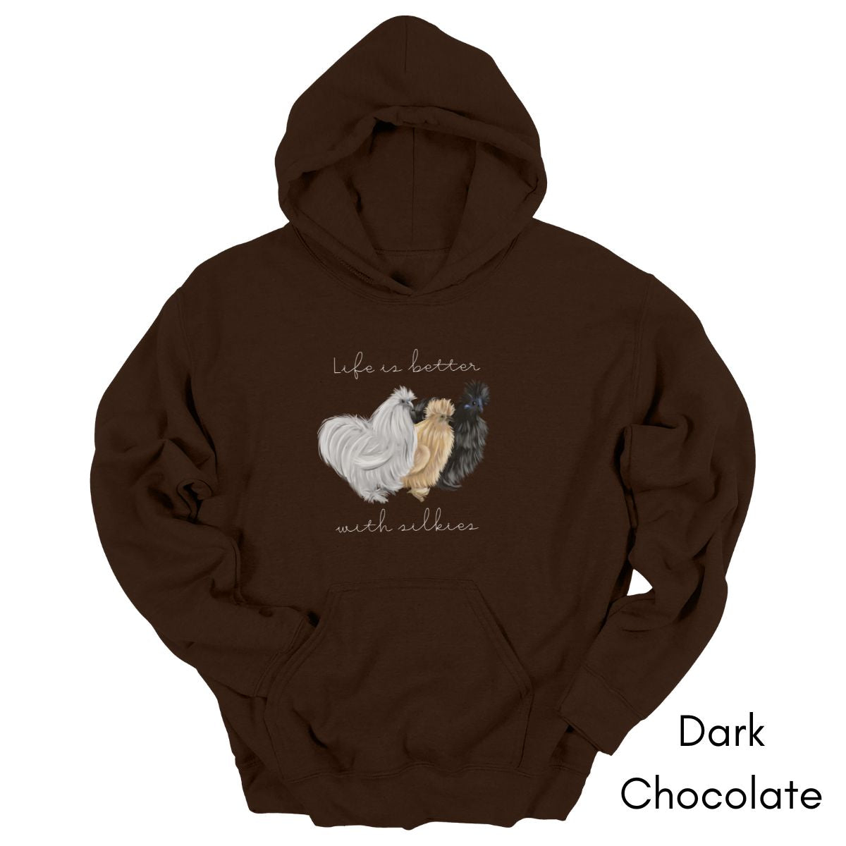 Life is Better with Silkies Heavy Blend Hooded Sweatshirt