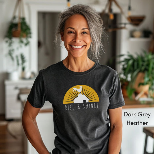 Rise & Shine Rooster Unisex Light Weight Jersey T-shirt