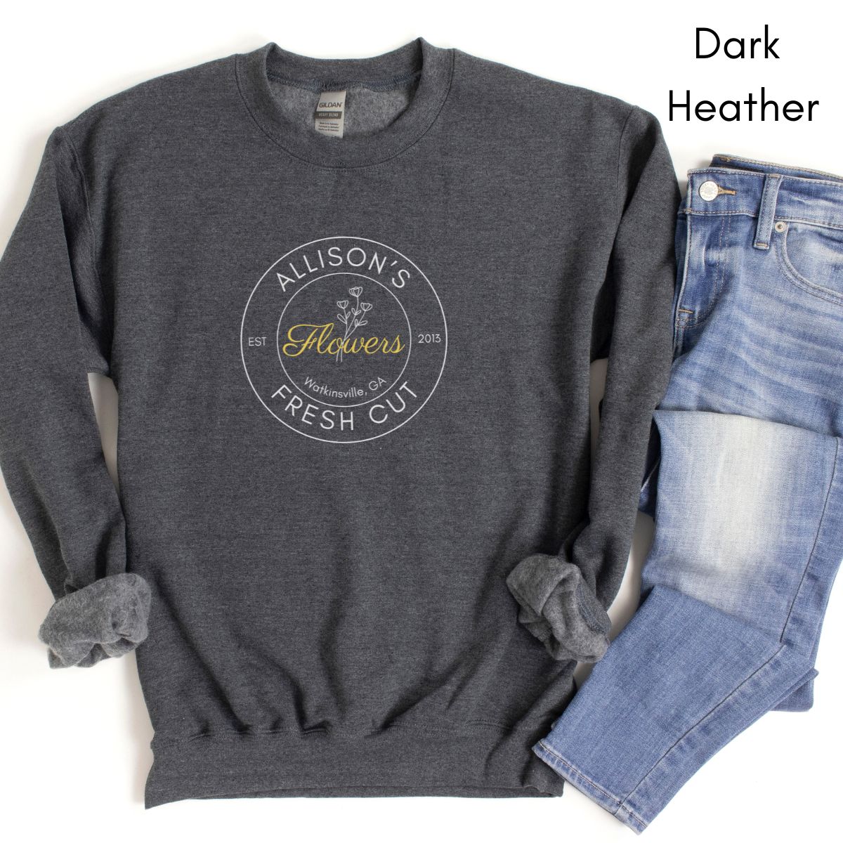 Custom Fresh Cut Flower Farm  Sweatshirt