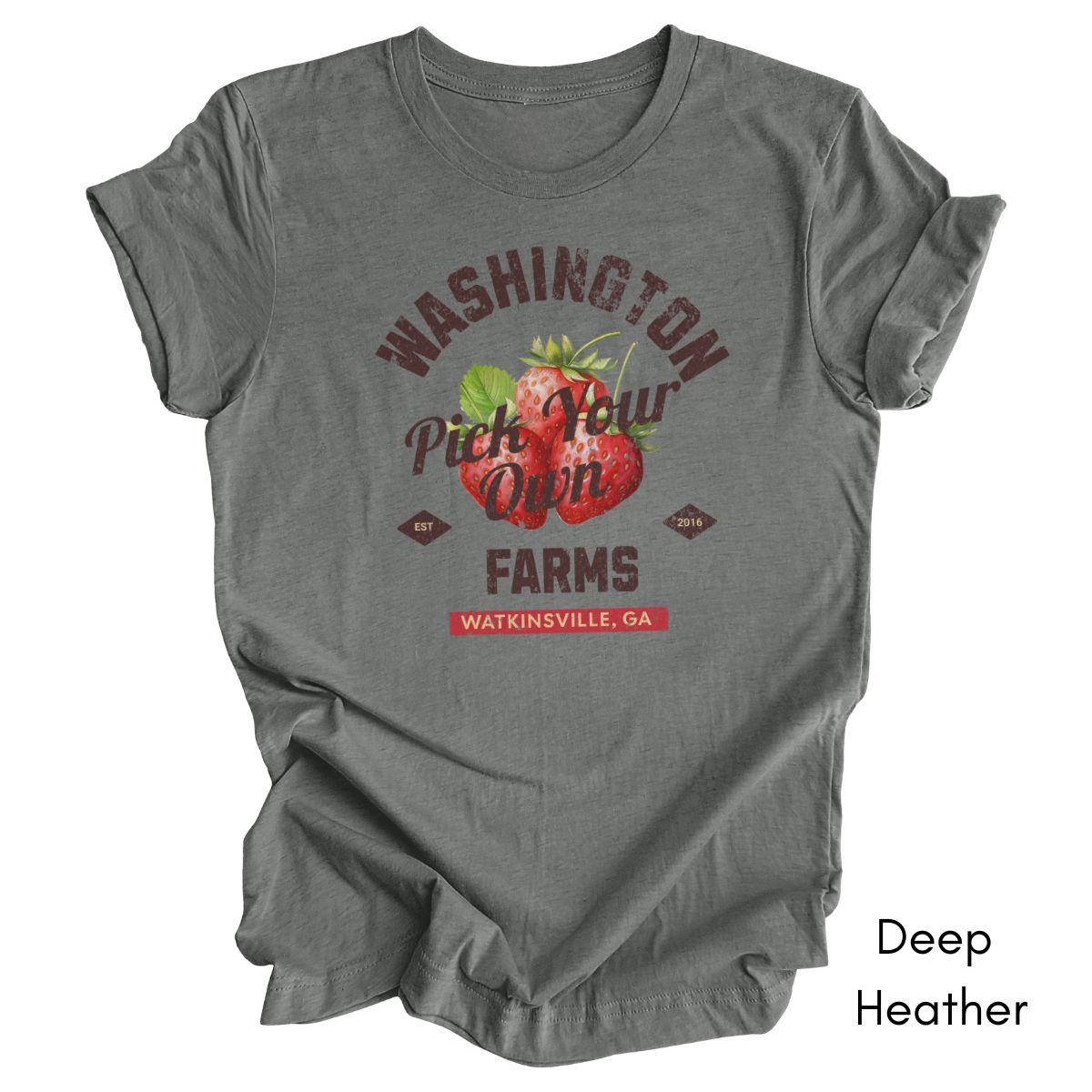 Pick Your Own Custom Strawberry Farm Light Weight Unisex Jersey T-shirt