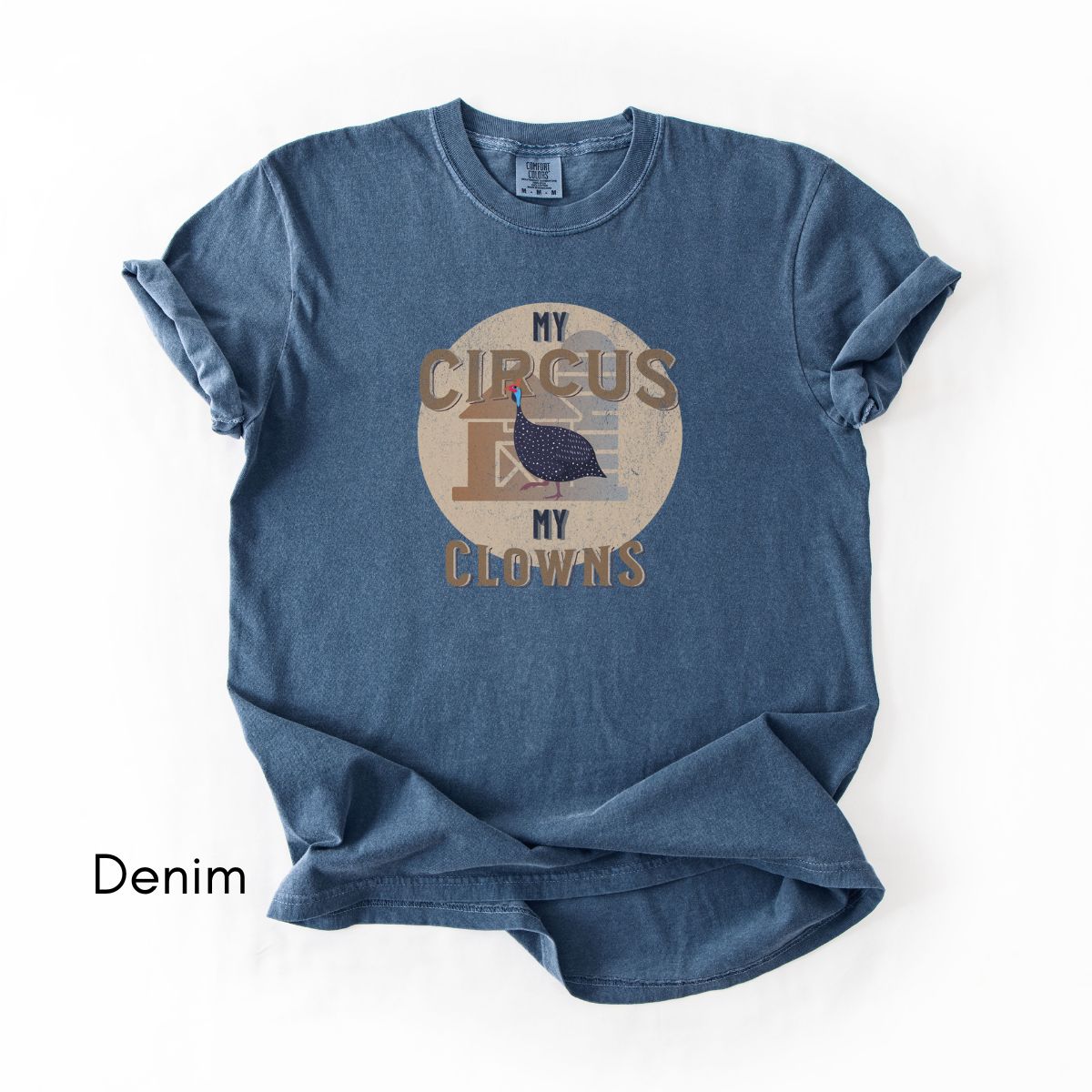 Funny Guinea Fowl Unisex Midweight Vintage Style Tee