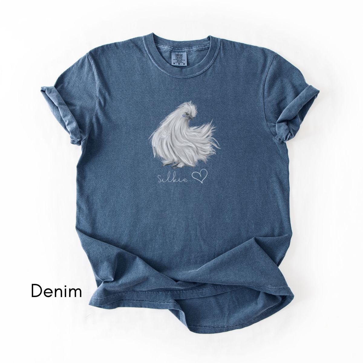 Silkie Chicken Love Unisex Garment Dyed Medium Weight T-shirt