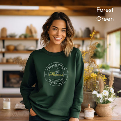 Custom Fresh Cut Flower Farm  Sweatshirt
