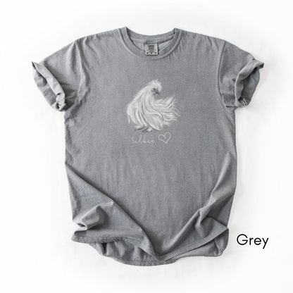 Silkie Chicken Love Unisex Garment Dyed Medium Weight T-shirt