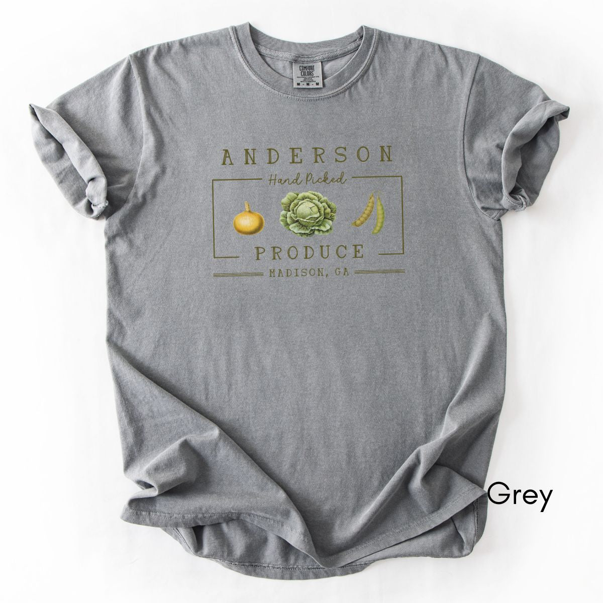 Custom Produce Farm Unisex Garment Dyed Midweight T-shirt