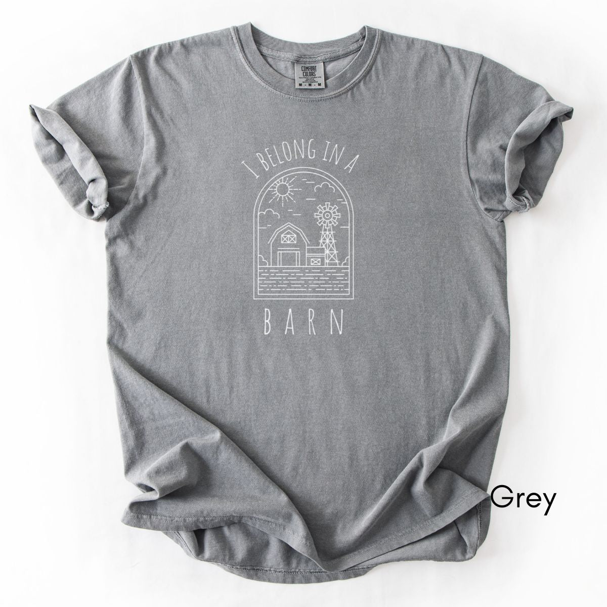 I Belong in a Barn Midweight Unisex Garment-Dyed T-shirt