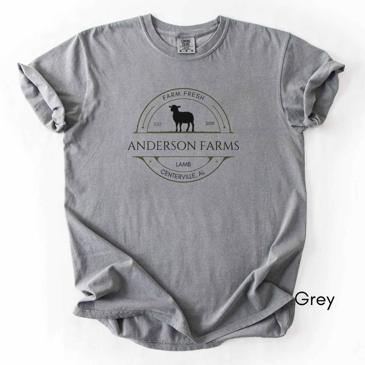 Custom Sheep Lamb Farm Midweight Garment Dyed T-shirt