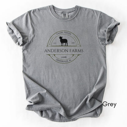 Custom Sheep Lamb Farm Midweight Garment Dyed T-shirt