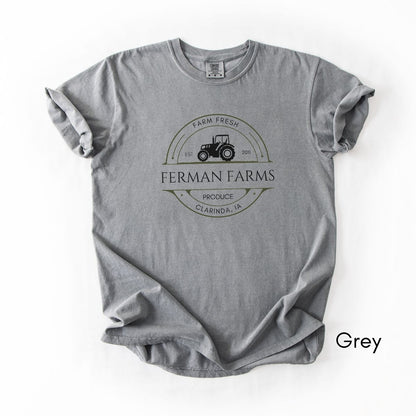 Custom Farm Tractor - Unisex Midweight Vintage Style T-shirt