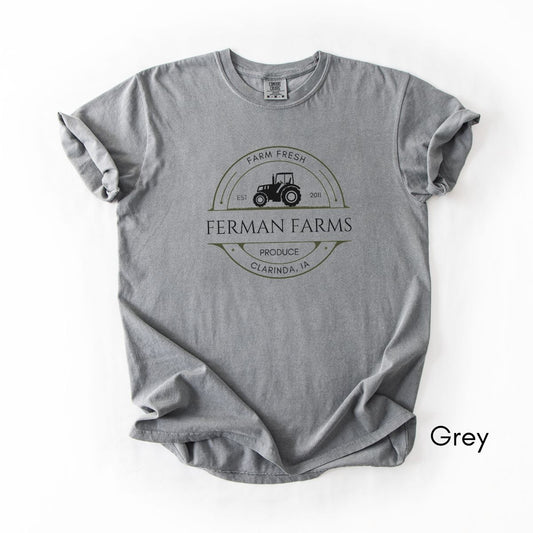 Custom Farm Tractor - Unisex Midweight Vintage Style T-shirt