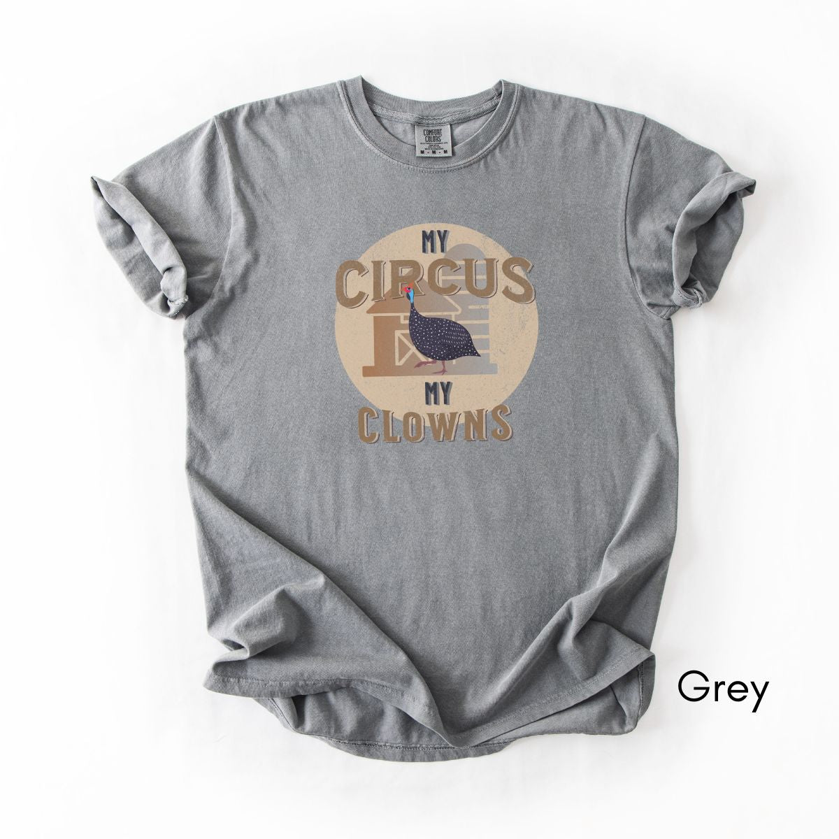 Funny Guinea Fowl Unisex Midweight Vintage Style Tee