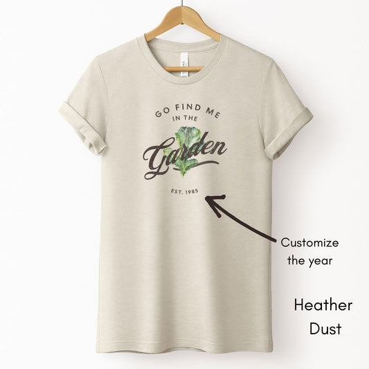 Find Me in the Vegetable Garden Unisex Light Weight Jersey T-shirt