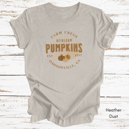 Custom Heirloom Pumpkins Unisex Jersey Light Weight T-shirt