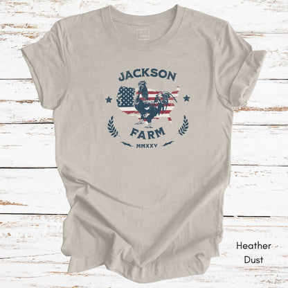 Custom Patriotic Farm Light Weight Unisex Jersey T-shirt