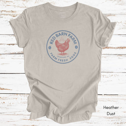 Custom Patriotic Style Egg Farm Light Weight Unisex Jersey T-shirt