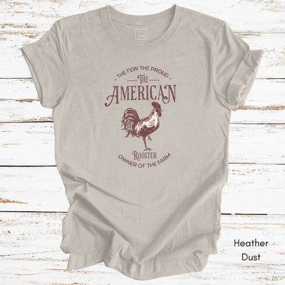 American Rooster Light Weight Jersey Unisex T-shirt