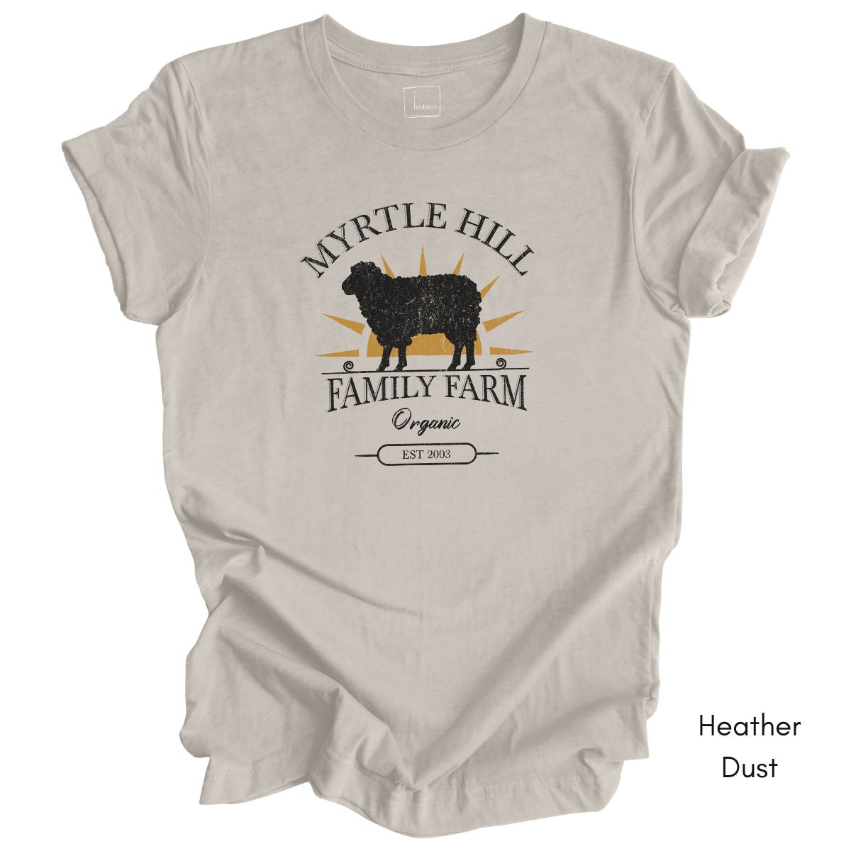 Custom Family Sheep Farm Unisex Jersey Light Weight T-shirt