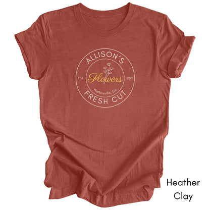 Custom Fresh Cut Flower Farm Light Weight Jersey T-shirt