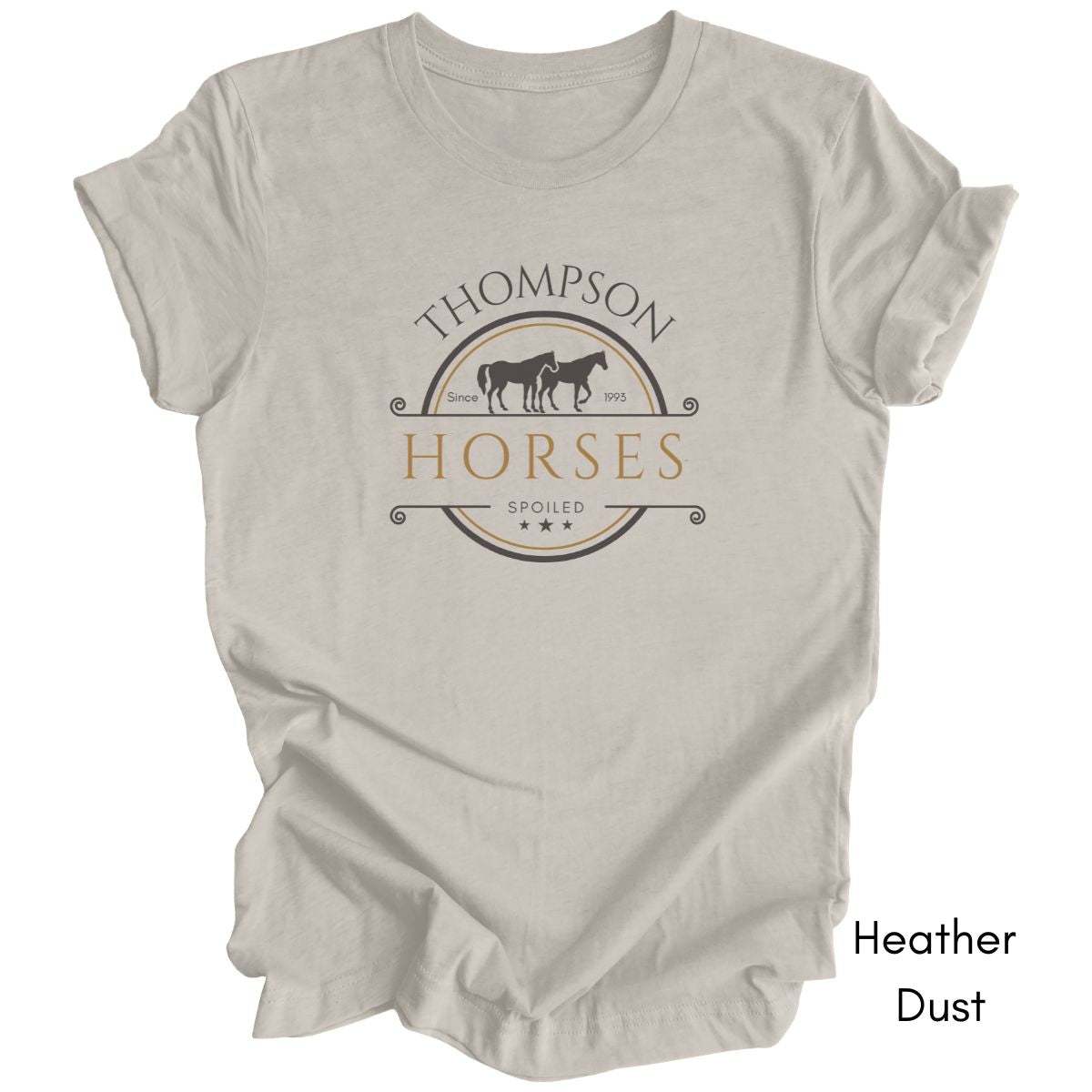 Custom Spoiled Horse Farm Unisex Light Weight Jersey T-shirt