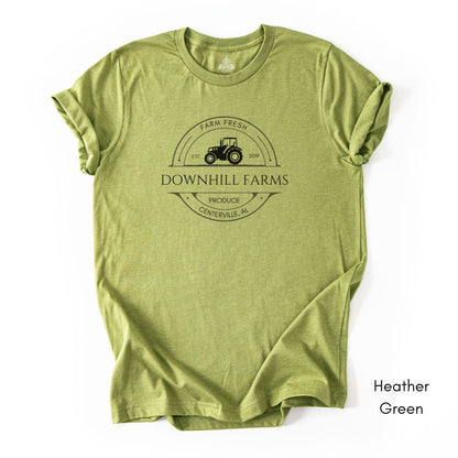Custom Farm Tractor Unisex Jersey Light Weight T-shirt