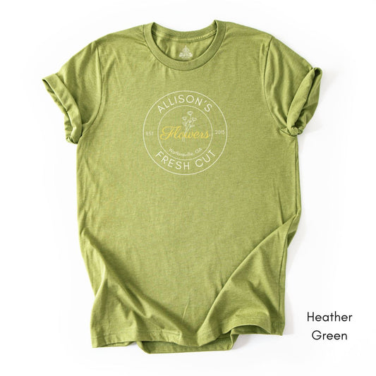 Custom Fresh Cut Flower Farm Light Weight Jersey T-shirt