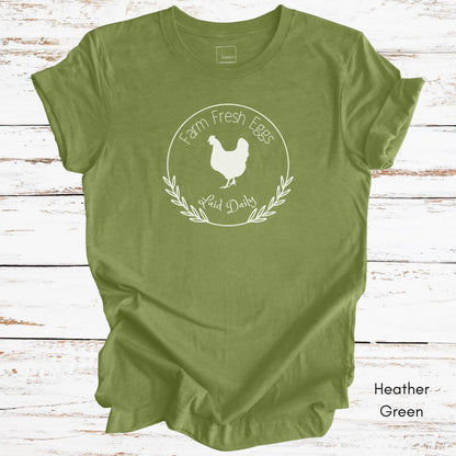 Farm Fresh Eggs Unisex Jersey Light Weight T-shirt