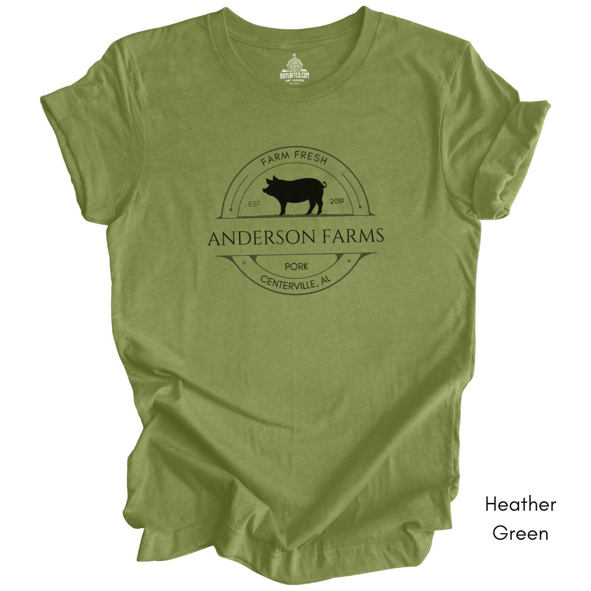 Custom Pig/Pork Farm Light Weight Jersey T-shirt