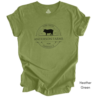 Custom Pig/Pork Farm Light Weight Jersey T-shirt