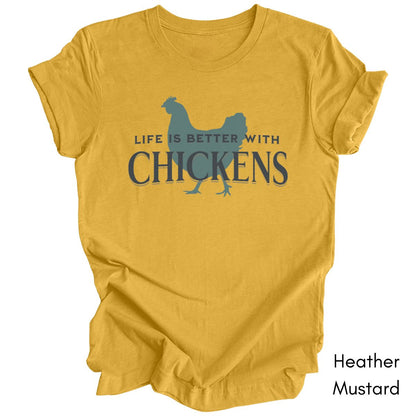 Life is Better With Chickens Light Weight Jersey T-shirt