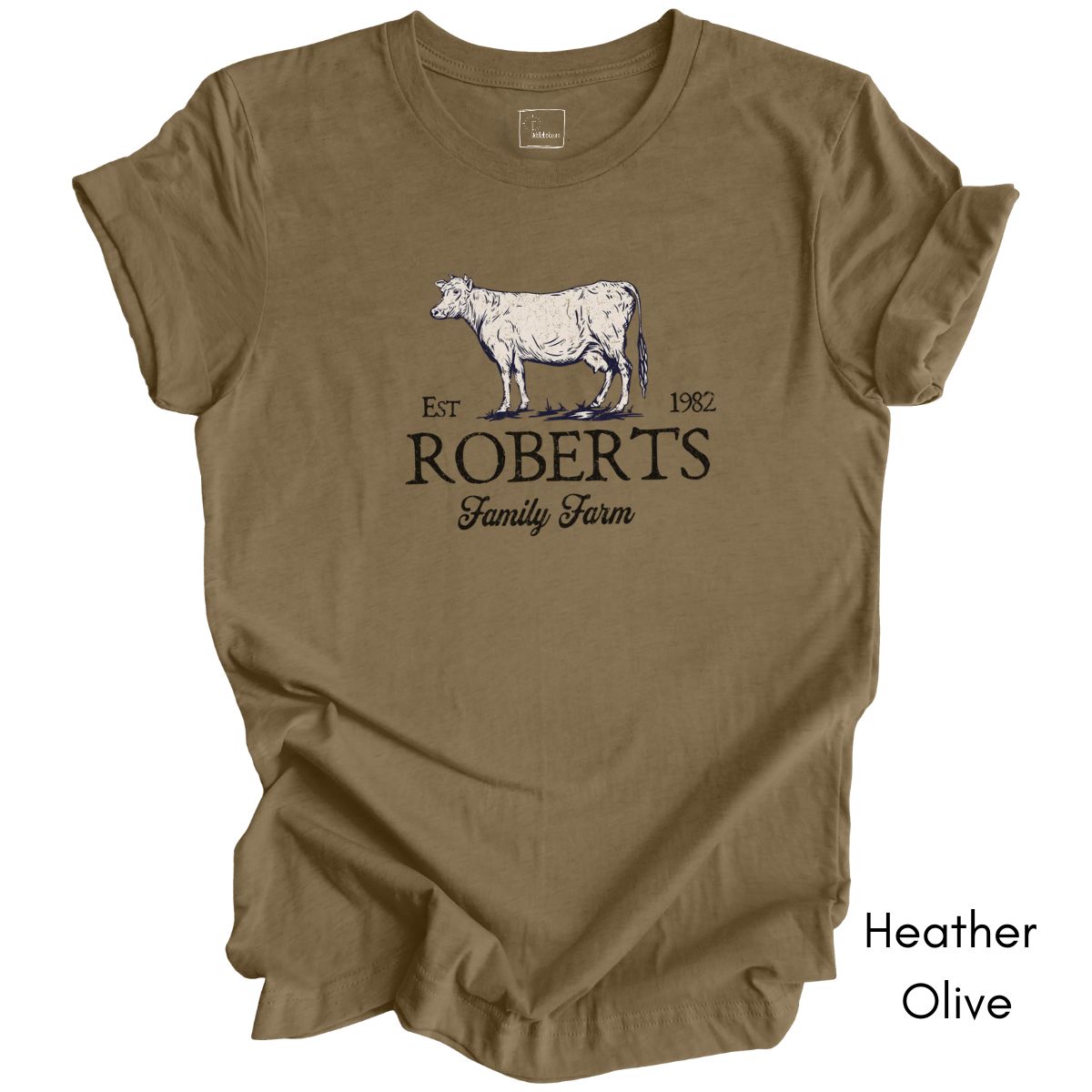 Custom Dairy Cow Family Farm Unisex Jersey Light Weight T-shirt