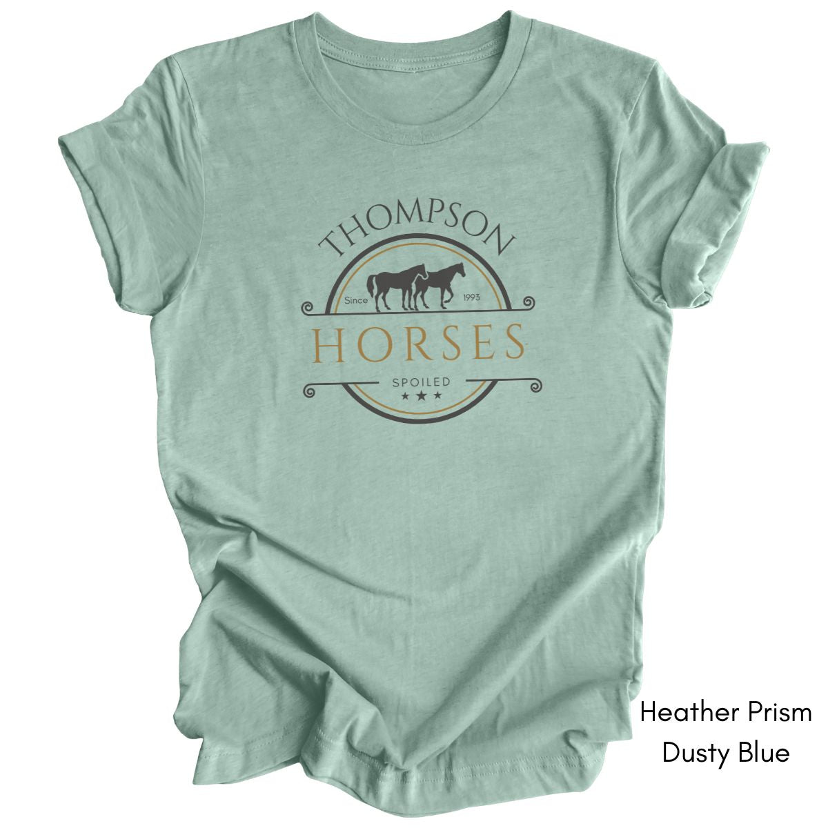 Custom Spoiled Horse Farm Unisex Light Weight Jersey T-shirt