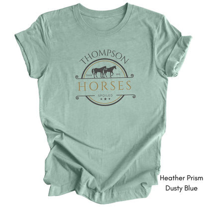 Custom Spoiled Horse Farm Unisex Light Weight Jersey T-shirt