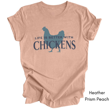 Life is Better With Chickens Light Weight Jersey T-shirt