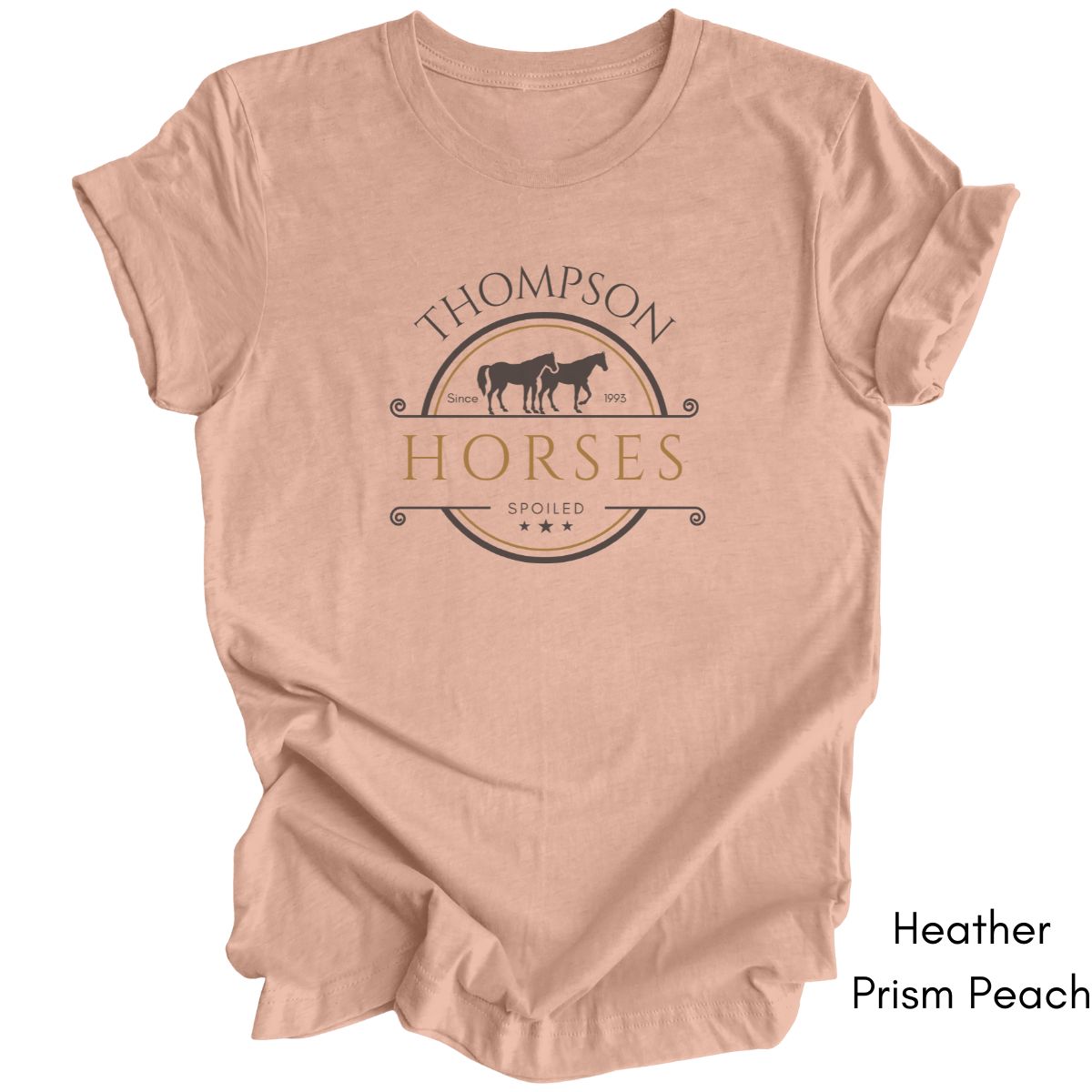 Custom Spoiled Horse Farm Unisex Light Weight Jersey T-shirt