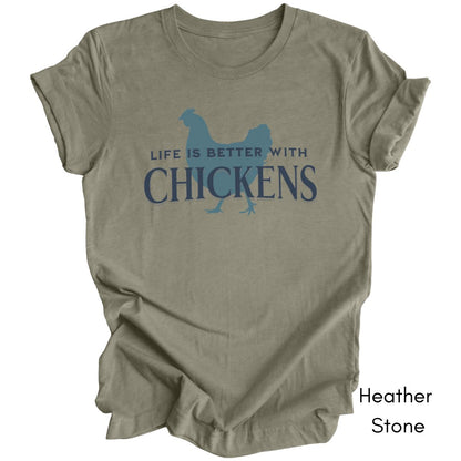 Life is Better With Chickens Light Weight Jersey T-shirt