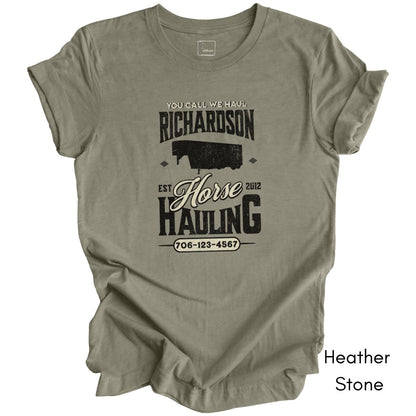 Custom Horse/Livestock Local Hauling Light Weight Jersey T-shirt