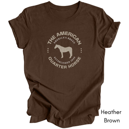 American Quarter Horse Breed Unisex Light Weight Jersey T-shirt