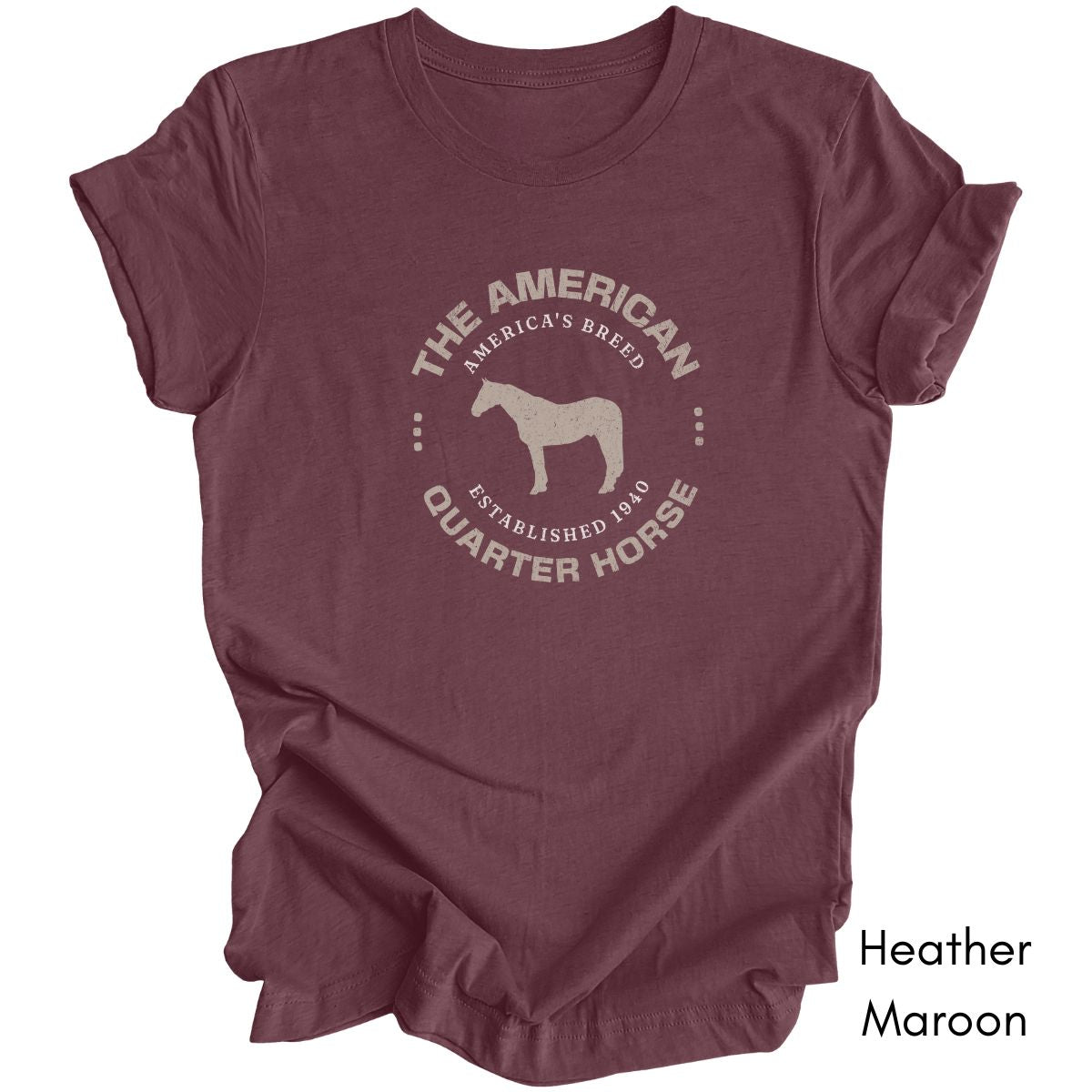 American Quarter Horse Breed Unisex Light Weight Jersey T-shirt
