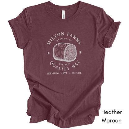 Custom Hay Farm Unisex Jersey Light Weight T-shirt