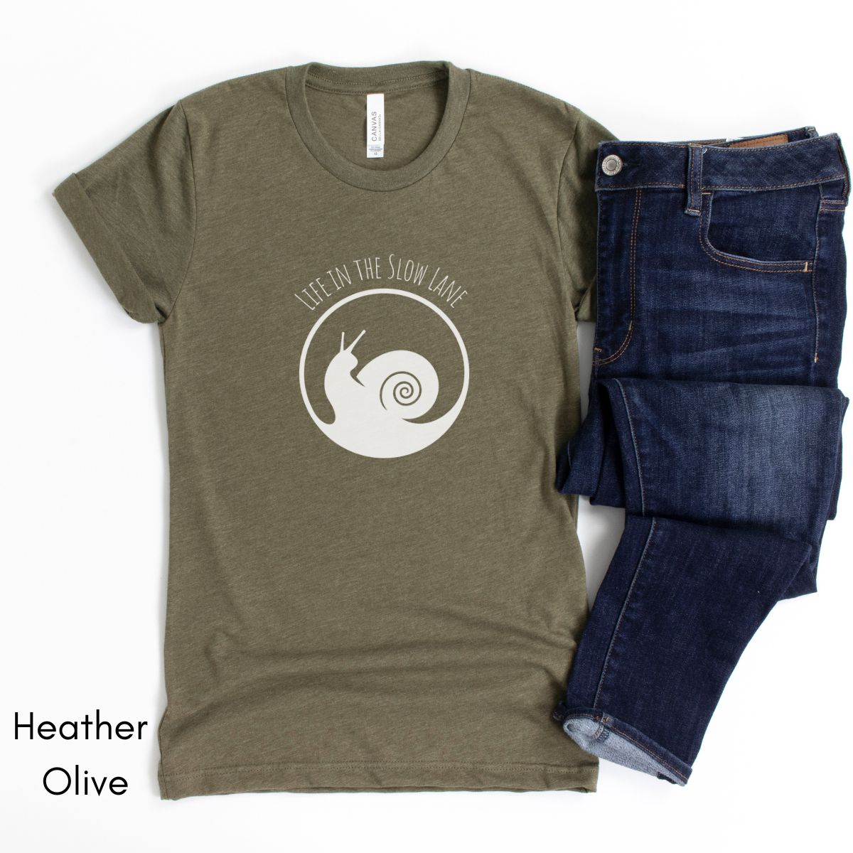 Life in the Slow Lane Snail Unisex Jersey Light Weight T-shirt