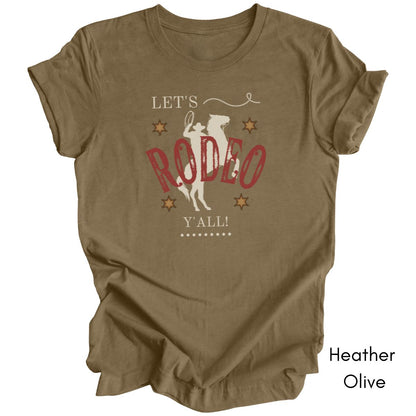 Let's Rodeo Y'all - Unisex Jersey Light Weight T-shirt