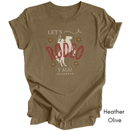 Let's Rodeo Y'all - Unisex Jersey Light Weight T-shirt