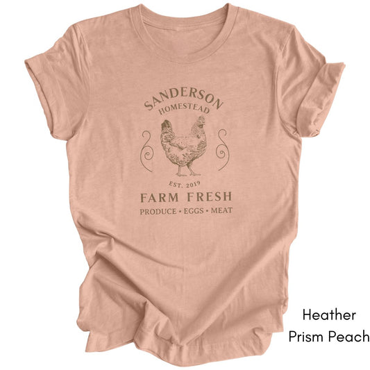 Custom Homestead/ Farm Chicken Tshirt