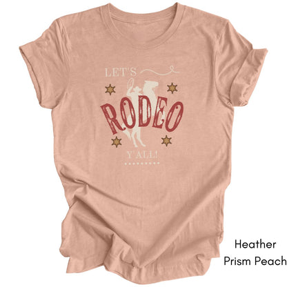 Let's Rodeo Y'all - Unisex Jersey Light Weight T-shirt