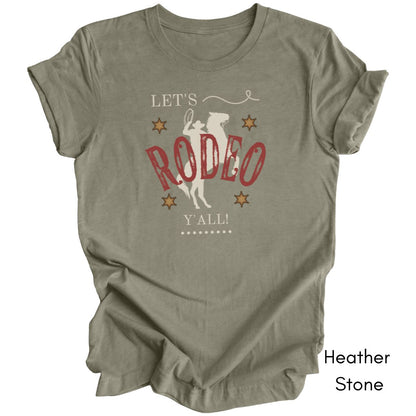 Let's Rodeo Y'all - Unisex Jersey Light Weight T-shirt
