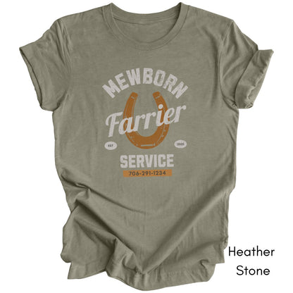 Farrier Personalized Unisex Light Weight Jersey Tshirt