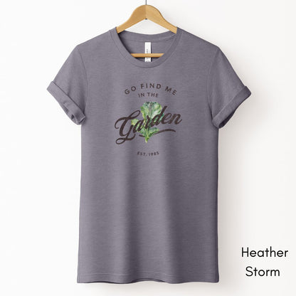 Find Me in the Vegetable Garden Unisex Light Weight Jersey T-shirt