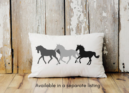 You & Me plus horses - Farmhouse Decor Square Pillow