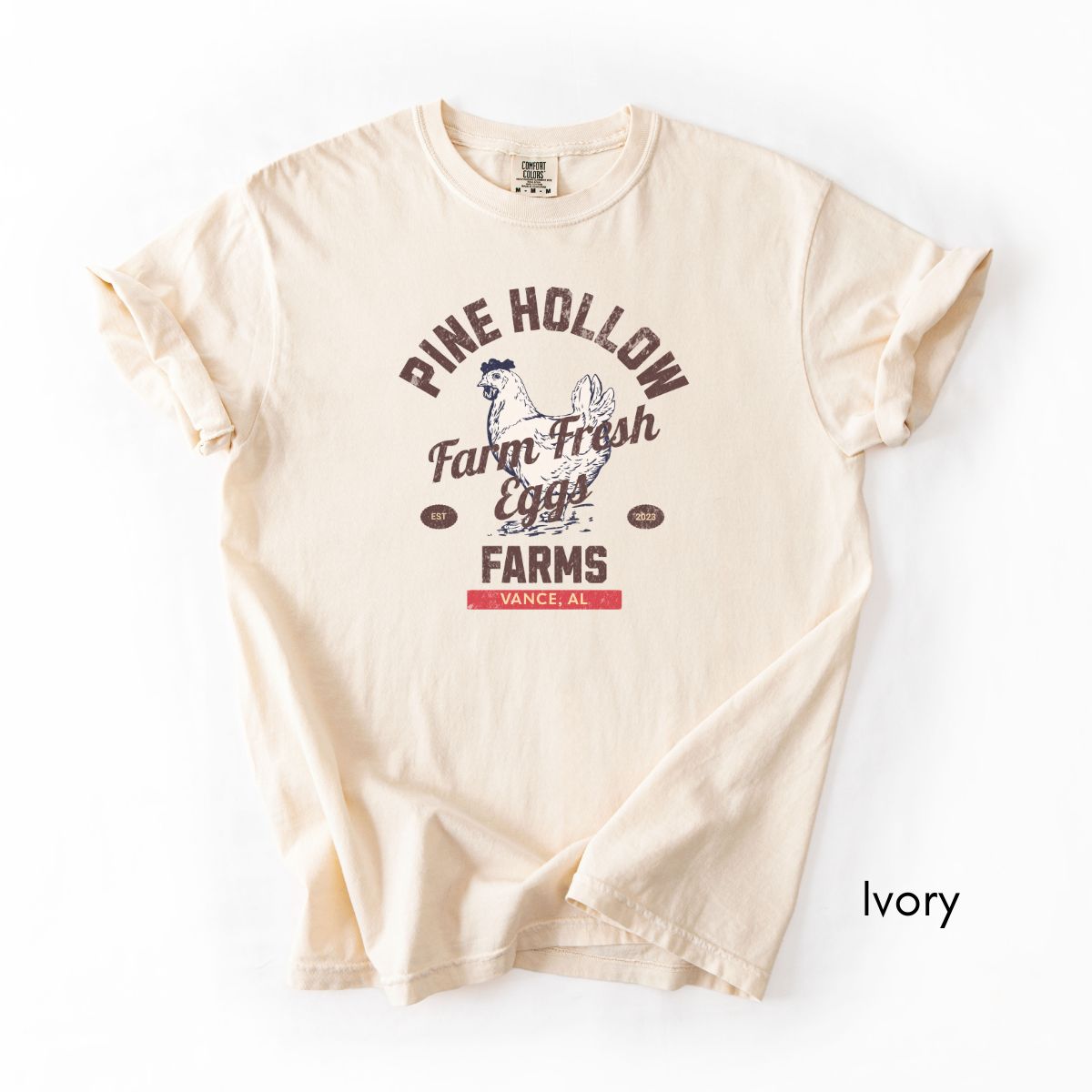 Custom Vintage Egg Farm Tee- Unisex Midweight T-shirt