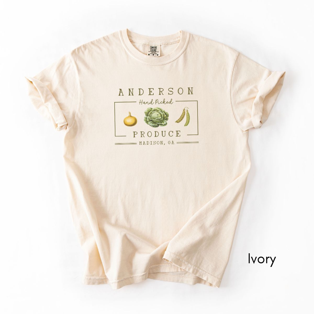 Custom Produce Farm Unisex Garment Dyed Midweight T-shirt